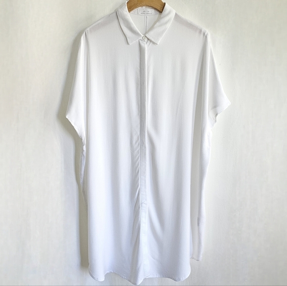 Oak + Fort White Button Shirt Dress - Picture 13 of 13